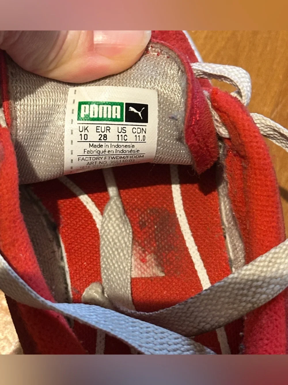 PUMA - Suede red shoes - Toddler US11c - Picture 7 of 7
